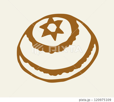 Vector drawing. Jewish clothing yarmulke 120975109
