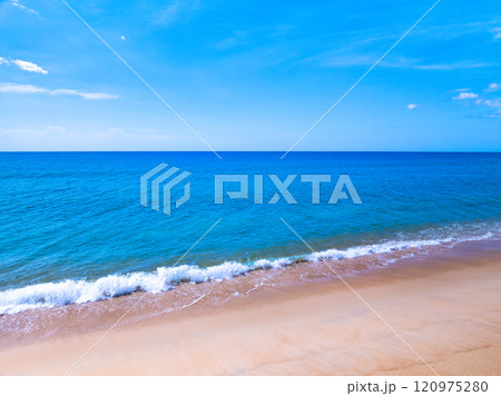 Amazing sea surface in summer season background,Nature waves sea beach background 120975280