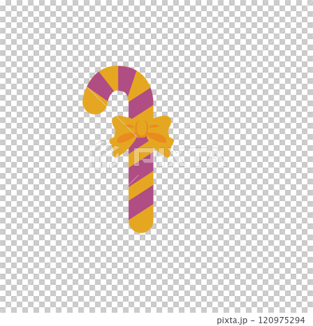 Illustration of a candy cane in Halloween colors 120975294