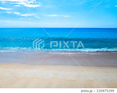 Amazing sea surface in summer season background,Nature waves sea beach background 120975299