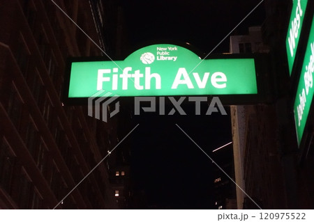 Fifth Avenue Sign 120975522