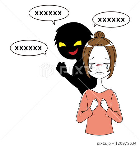 危険な話をする悪人と女性の素材 120975634