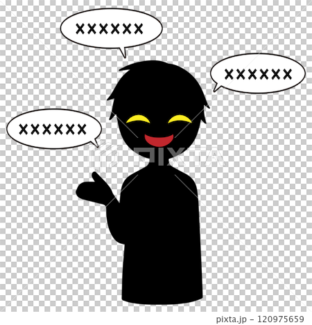Image material of a villain telling a dangerous story 120975659