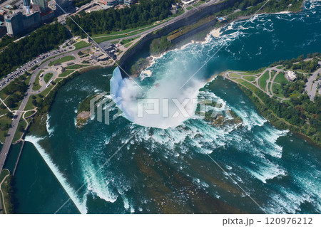 空から見たナイアガラの滝 空から見たナイアガラの滝 120976212