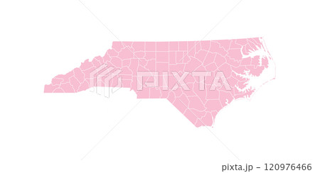 North Carolina administrative map. counties map of North Carolina with color, blank Map, empty map of North Carolina North Carolina administrative map. counties map of North Carolina with color, blank Map, empty map of North Carolina 120976466