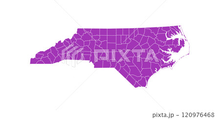 North Carolina administrative map. counties map of North Carolina with color, blank Map, empty map of North Carolina North Carolina administrative map. counties map of North Carolina with color, blank Map, empty map of North Carolina 120976468