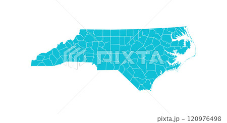 North Carolina administrative map. counties map of North Carolina with color, blank Map, empty map of North Carolina North Carolina administrative map. counties map of North Carolina with color, blank Map, empty map of North Carolina 120976498