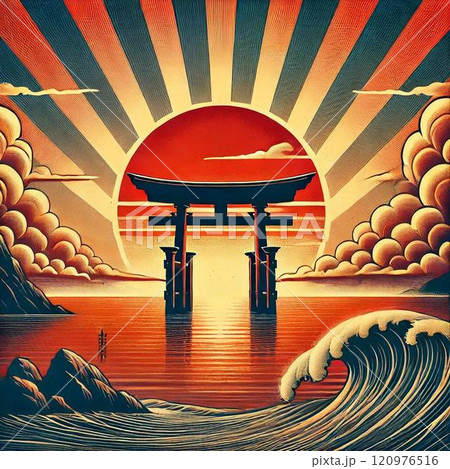 初日の出と富士山の絶景|新年を彩る希望の風景 初日の出と富士山の絶景|新年を彩る希望の風景 120976516