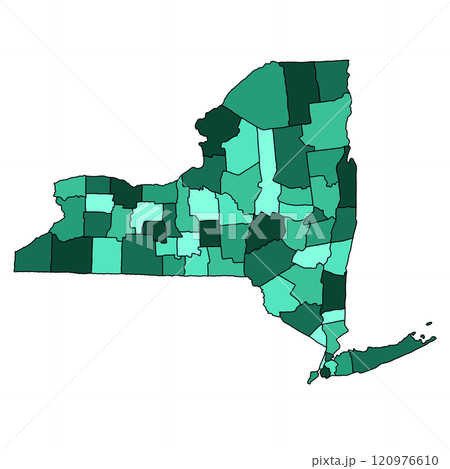 colourful map of New York State. New York Counties map, Newyork blank map for design ,copy space colourful map of New York State. New York Counties map, Newyork blank map for design ,copy space 120976610
