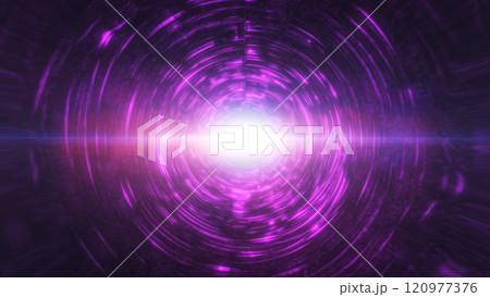 A glowing purple tunnel with a radiant light at its center, creating a futuristic and sci-fi aesthetic with bright energy waves and abstract background A glowing purple tunnel with a radiant light at its center, creating a futuristic and sci-fi aesthetic with bright energy waves and abstract background 120977376