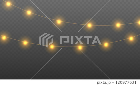 Christmas lights on a transparent background. Decorative element for greeting cards, invitations, backgrounds, business cards. Christmas light PNG. Vector illustration EPS10 Christmas lights on a transparent background. Decorative element for greeting cards, invitations, backgrounds, business cards. Christmas light PNG. Vector illustration EPS10 120977631