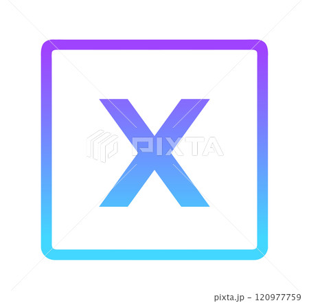 青紫色のグラデーション|Xアイコン	 青紫色のグラデーション|Xアイコン	 120977759