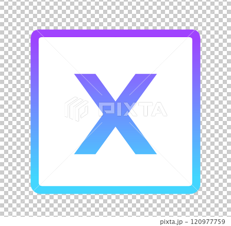 青紫色のグラデーション|Xアイコン	 青紫色のグラデーション|Xアイコン	 120977759