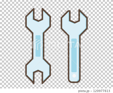 ボルトレンチのアイコン　可愛い工具のイラスト 120977813