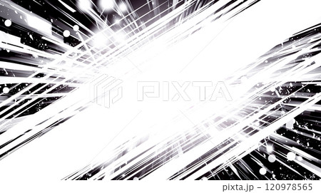 黒背景に勢いのある白い斜線の模様のイラスト背景 120978565