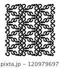Botanical ornament pattern, hand-drawn doodle 120979697