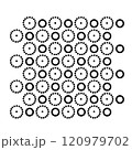 Geometric ornament of circles pattern, doodle hand-drawn 120979702