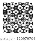 Geometric pattern of squares, doodle hand-drawn 120979704
