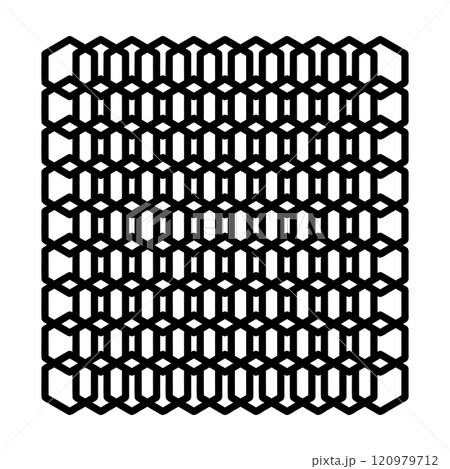 Geometric pattern of hexagons in the shape of honeycomb pattern, doodle hand-drawn Geometric pattern of hexagons in the shape of honeycomb pattern, doodle hand-drawn 120979712