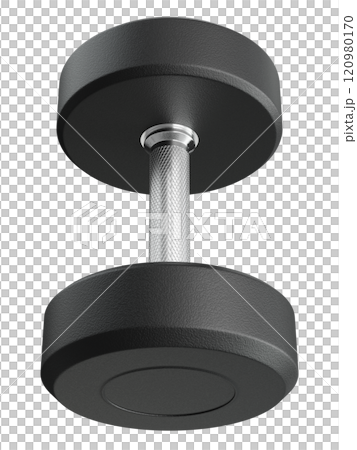Blank Round Rubber Dumbbell, weightlifting gym equipment top view 120980170