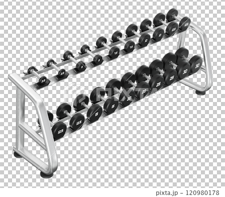 Gym Dumbbell rack in X shape, a stand for weightlifting gym equipment 120980178