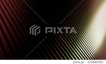 Abstract background with metallic waves, shiny surface in dark tones, modern design for wallpapers, presentations, banners, and graphic design 120980262