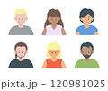 Diverse women and men avatars collection 120981025