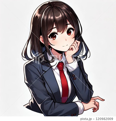 困った表情の女性 困った表情の女性 120982009