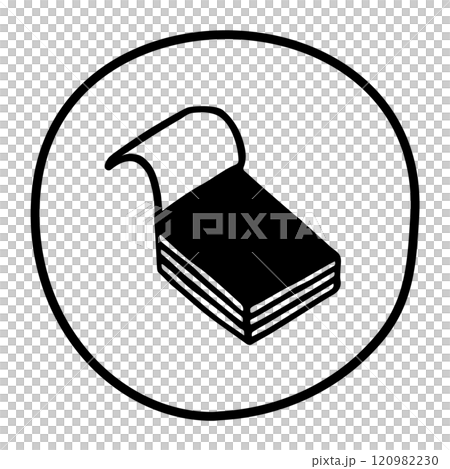 Doodle Notepad icon. Infographic symbol in a circle Doodle Notepad icon. Infographic symbol in a circle 120982230