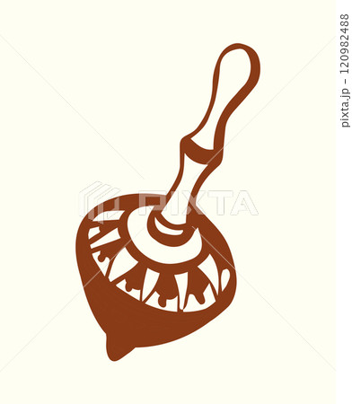 Vector drawing. Jewish holiday toy top 120982488