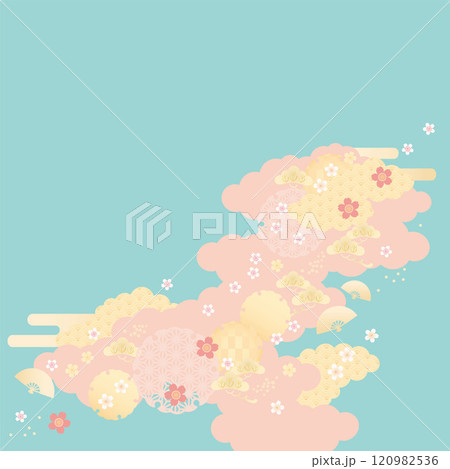 背景素材-和柄桜2024-28ベク 背景素材-和柄桜2024-28ベク 120982536