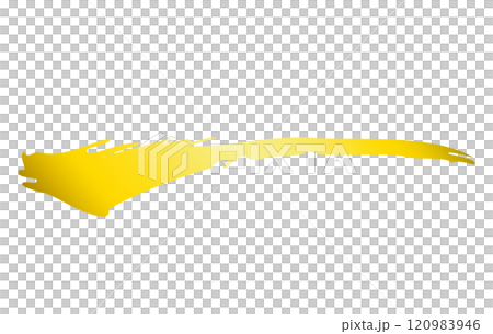 手書きの筆ブラシのイラスト 線 1本 直線 金 手書きの筆ブラシのイラスト 線 1本 直線 金 120983946