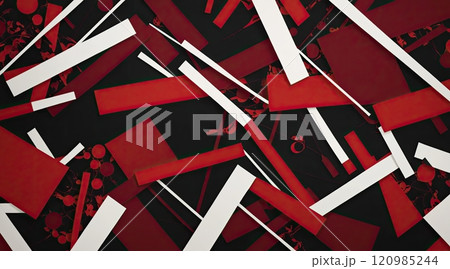 Collection of abstract red and black patterns with bold, dynamic designs, perfect for creative backgrounds and artistic projects 120985244
