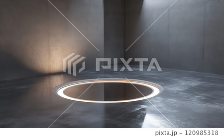 Collection of futuristic portal visuals with glowing neon lights, sci-fi aesthetics, and surreal atmospheres for creative projects 120985318