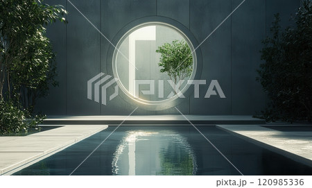 Collection of futuristic portal visuals with glowing neon lights, sci-fi aesthetics, and surreal atmospheres for creative projects 120985336