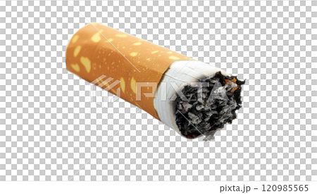 One burnt cigarette butt, a small trace of harm One burnt cigarette butt, a small trace of harm 120985565