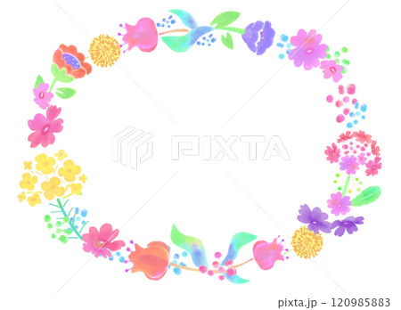 パステルトーンの花のフレーム(ベクター) パステルトーンの花のフレーム(ベクター) 120985883