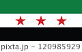 Syrian flag. Flag of Syria.  120985929
