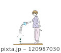 植物に水やりをする人 120987030