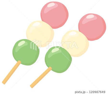 三色だんご 春の素材	ベクター 三色だんご 春の素材	ベクター 120987649