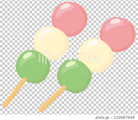 三色だんご 春の素材	ベクター 三色だんご 春の素材	ベクター 120987649