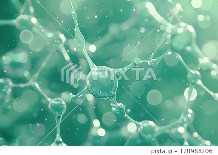 Abstract 3D illustration of interconnected cells, representing a network or a biological system. Abstract 3D illustration of interconnected cells, representing a network or a biological system. 120988206