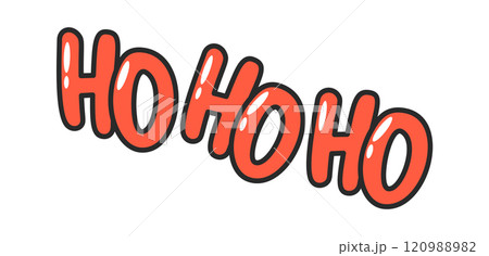 Ho-ho-ho message headline Christmas greeting Ho-ho-ho message headline Christmas greeting 120988982