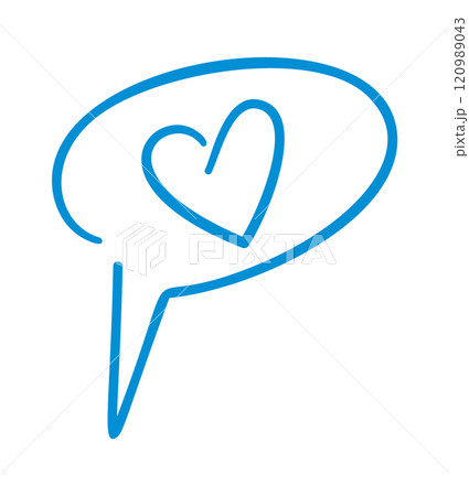 Love heart symbol speech bubble 120989043