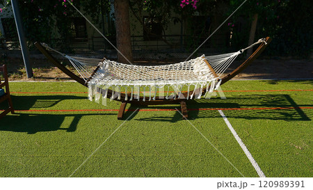 Relax zone with hammock on the grass at Turkey 120989391