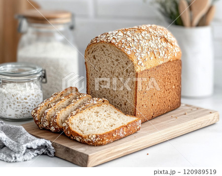 freshly baked bread 120989519