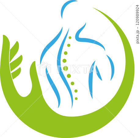 orthopedics, physiotherapy, spine, massage, logo, background 120989924