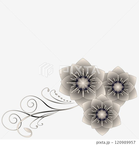 Floral background with abstract flowers on a white background. Floral background with abstract flowers on a white background. 120989957