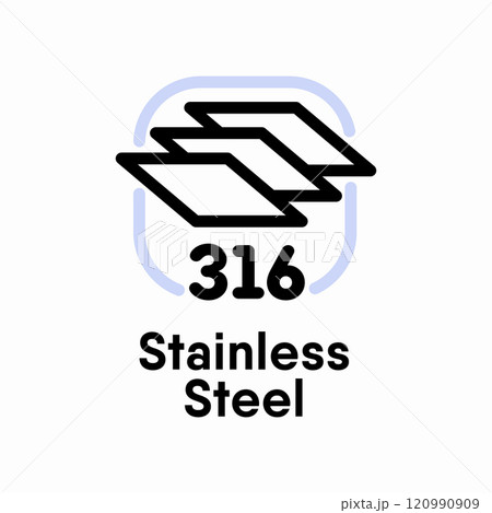 Stainless Steel 316 vector information sign 120990909