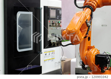 collaborative robot and CNC machining center collaborative robot and CNC machining center 120991042